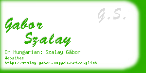 gabor szalay business card